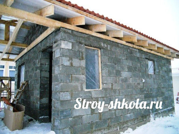 Баня из керамзитных блоков