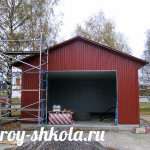 Гараж из металлопрофиля