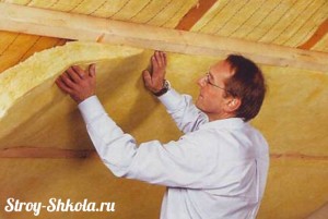 Крепление минеральной ваты к потолку