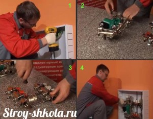 Монтаж коллекторного шкафа