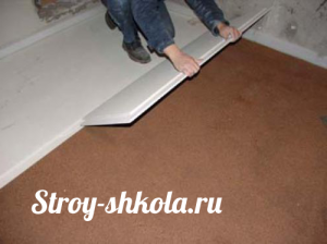 Монтаж полов из ГВЛ