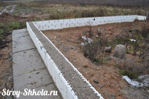 Несъемная опалубка для фундамента