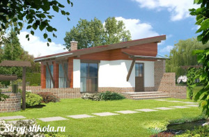 Образец создания односкатной крыши для дома