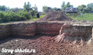 Подготавливаем котлован по всей площади застройки