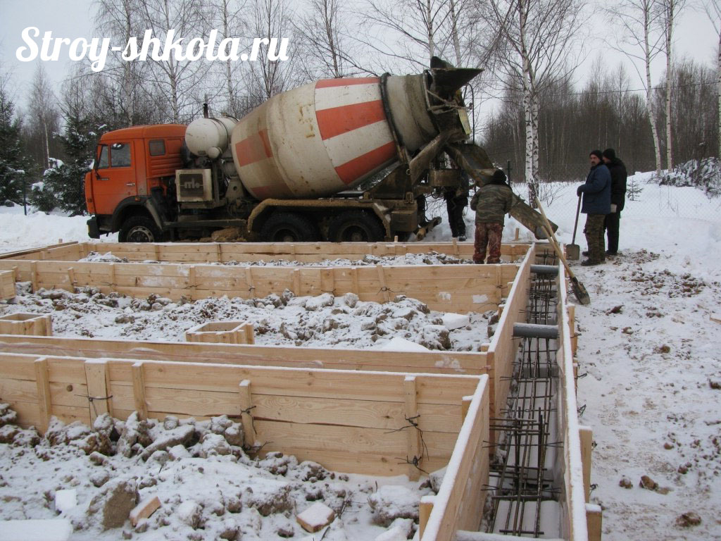 При какой температуре укладывать фундамент