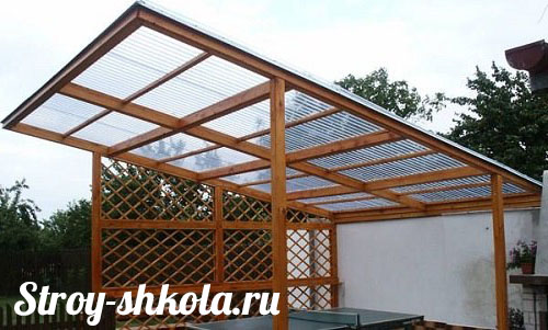 Крыша из поликарбоната своими руками
