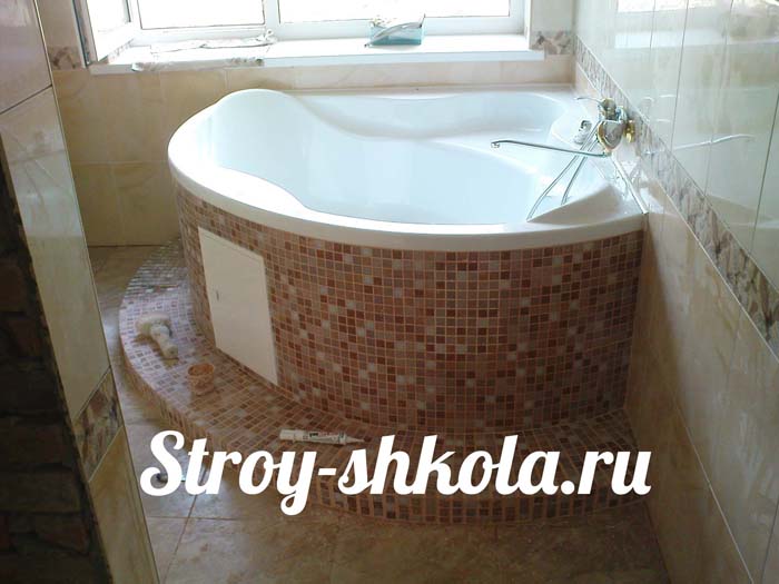 Установка акриловой ванны своими руками