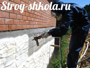 Утепление фундамента пенополиуретаном