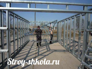 Возведение каркаса гаража
