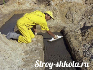 Заливка ленточного фундамента